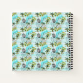 Abstraktes Muster der Wasserfarbenpalme Notizblock (Rückseite)