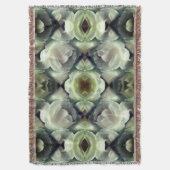 Abstraktes Muster der weißen Rose Decke (Vorderseite Vertikal)