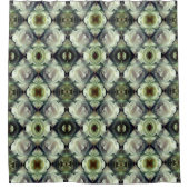 Abstraktes Muster der weißen Rose Duschvorhang (Vorderseite)