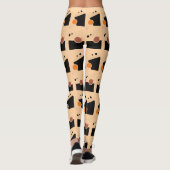 Abstraktes Muster des dynamischen Peach Leggings (Rückseite)
