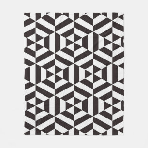 Abstraktes Muster des geometrischen Hexagon-Quatts Fleecedecke