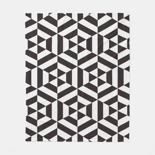 Abstraktes Muster des geometrischen Hexagon-Quatts Fleecedecke (Vorderseite)