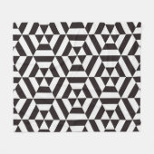 Abstraktes Muster des geometrischen Hexagon-Quatts Fleecedecke (Vorderseite (Horizontal))