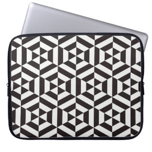 Abstraktes Muster des geometrischen Hexagon-Quatts Laptopschutzhülle