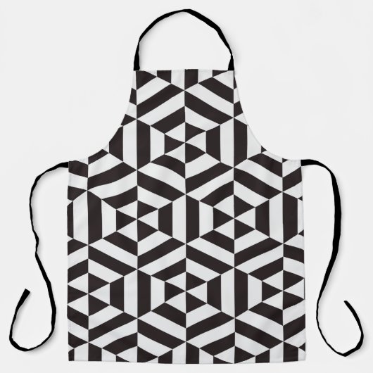 Abstraktes Muster des geometrischen Hexagon-Quatts Schürze (Vorderseite)
