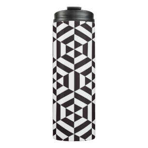 Abstraktes Muster des geometrischen Hexagon-Quatts Thermosbecher
