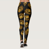 Abstraktes Muster des Löwenkopfes, Leggings (Rückseite)