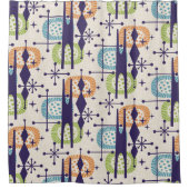 Abstraktes Muster des modernen Atomzeitalters Mitt Duschvorhang (Vorderseite)