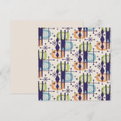 Abstraktes Muster des modernen Atomzeitalters Mitt Einladung (Vorne/Hinten)