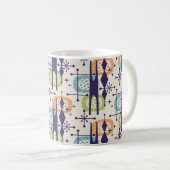 Abstraktes Muster des modernen Atomzeitalters Mitt Kaffeetasse (VorderseiteRechts)