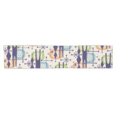 Abstraktes Muster des modernen Atomzeitalters Mitt Kurzer Tischläufer (Horizontal)