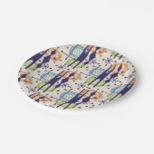 Abstraktes Muster des modernen Atomzeitalters Mitt Pappteller (Schrägansicht)