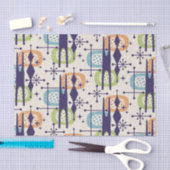 Abstraktes Muster des modernen Atomzeitalters Mitt Seidenpapier (Handwerk)