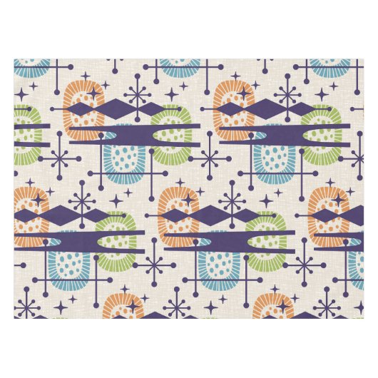 Abstraktes Muster des modernen Atomzeitalters Mitt Tischdecke (Vorderseite (Horizontal))