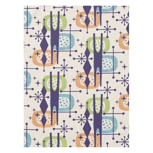 Abstraktes Muster des modernen Atomzeitalters Mitt Tischdecke (Vorderseite)