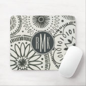 Abstraktes Muster des Monogramm-| Kami Mousepad (Mit Mouse)