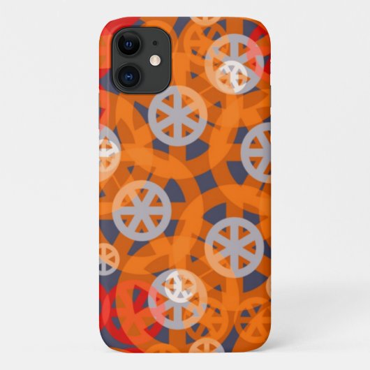 Abstraktes Muster des Orange Wheels Case-Mate iPhone Hülle (Rückseite)