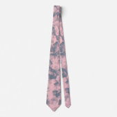 Abstraktes Muster des Pink Gray Kubismus Krawatte (Vorderseite)