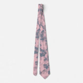Abstraktes Muster des Pink Gray Kubismus Krawatte (Rückseite)
