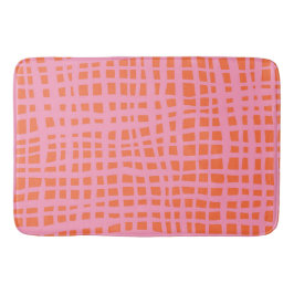 Abstraktes Muster des Raster nach hinten Badematte