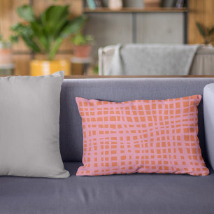 Abstraktes Muster des Raster nach hinten Dekokissen