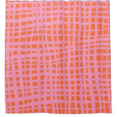 Abstraktes Muster des Raster nach hinten Duschvorhang (Vorderseite)