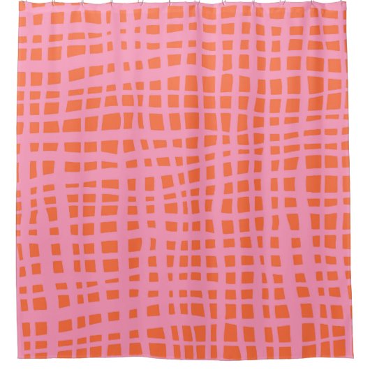 Abstraktes Muster des Raster nach hinten Duschvorhang (Vorderseite)