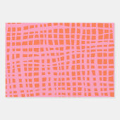 Abstraktes Muster des Raster nach hinten Geschenkpapier Set (Vorderseite 3)