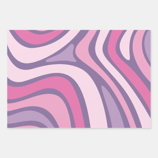 Abstraktes Muster des Streifens Geschenkpapier Set (Vorderseite 3)