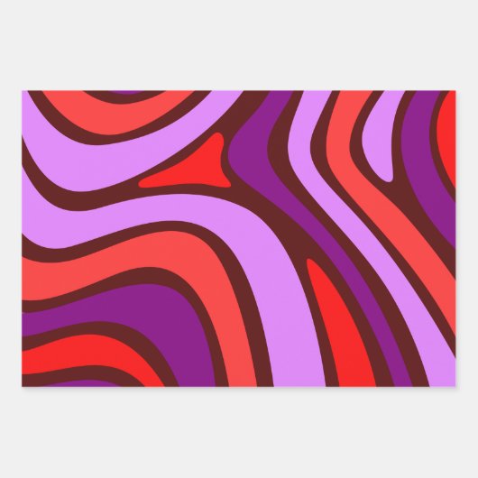 Abstraktes Muster des  Streifens Geschenkpapier Set (Vorderseite 2)