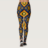 Abstraktes Muster digitaler Geometrie Leggings (Rückseite)