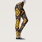 Abstraktes Muster digitaler Geometrie Leggings (Rechts)