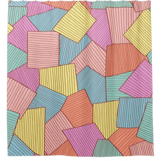 Abstraktes Muster Duschvorhang (Vorderseite)