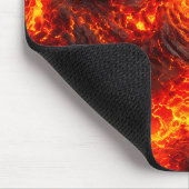 Abstraktes Muster eines geschmolzenen Lavastroms Mousepad (Ecke)