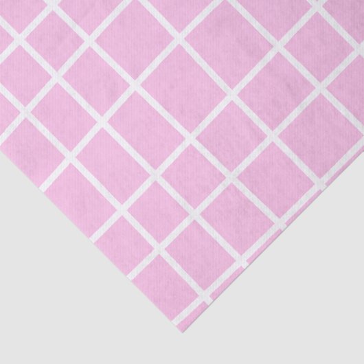 Abstraktes Muster eines weichrosa Gitters Seidenpapier (Detail)