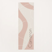 Abstraktes Muster ElfenbeinhellTerrakotta hinzufüg Yogamatte (Vorderseite)