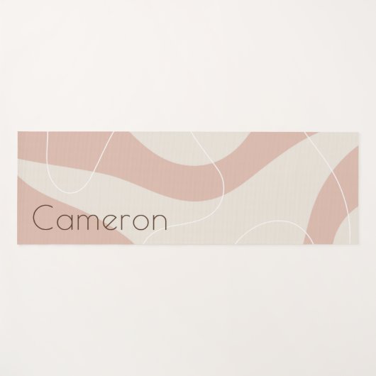 Abstraktes Muster ElfenbeinhellTerrakotta hinzufüg Yogamatte (Vorderseite (Horizontal))