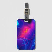 Abstraktes Muster farbenfroh künstlerisch Gepäckanhänger (Vorderseite Vertikal)