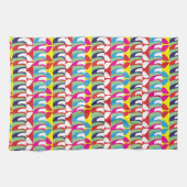 Abstraktes Muster - farbenfroher Chic Moderne Geschirrtuch (Horizontal)