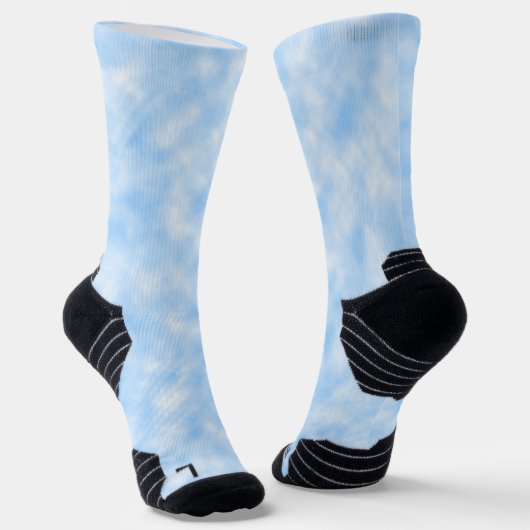 Abstraktes Muster für Blaue und Weiße Wolken Socken (Gewinkelt)