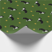 Abstraktes Muster für das , grün Zeichnend "Border Geschenkpapier (Ecke)