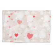 Abstraktes Muster für das Muster des Herzens Kissenbezug (Rückseite)