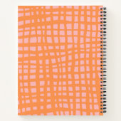 Abstraktes Muster für das Retro Pastel Grid person Notizblock (Rückseite)