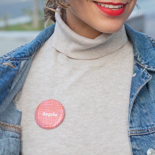 Abstraktes Muster für das Retro-Raster personalisi Button