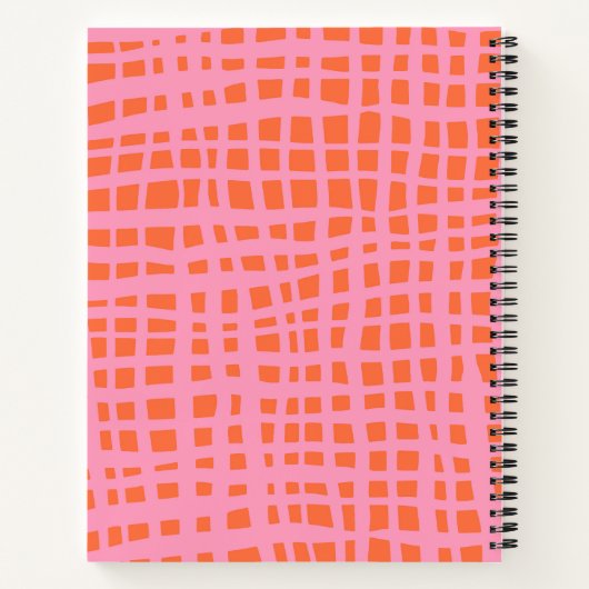 Abstraktes Muster für das Retro-Raster personalisi Notizblock (Rückseite)