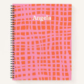 Abstraktes Muster für das Retro-Raster personalisi Notizblock (Vorderseite)