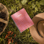 Abstraktes Muster für das Retro-Raster personalisi Notizblock