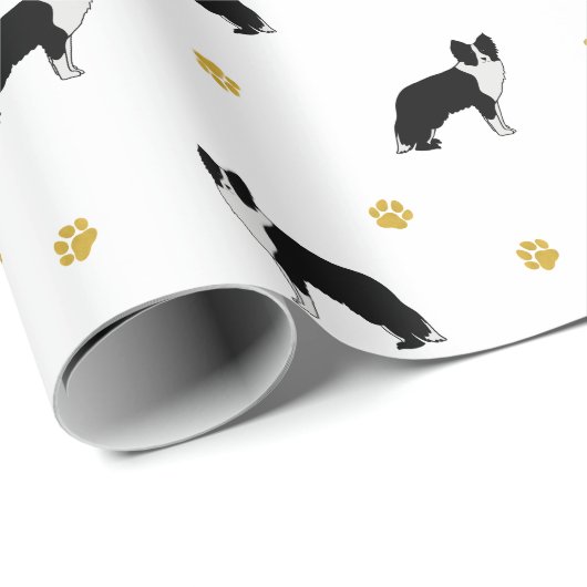 Abstraktes Muster für das Zeichnend "Border Collie Geschenkpapier (Rolleneckpunkt)