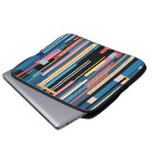 Abstraktes Muster für den Bright Strip Laptopschutzhülle (Vorne Knopf)