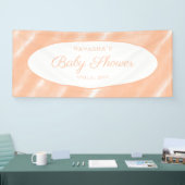 Abstraktes Muster für die Farbflora des Peach Fuzz Banner (Messe)